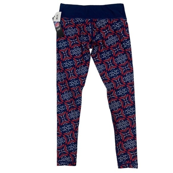NFL NEW ENGLAND PATRIOTS Women’s Blue Red Leggings - Picture 6 of 7